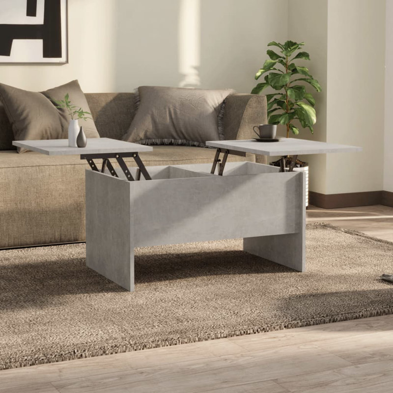 Husai Coffee Table 80x50x42,5 cm Engineered Wood, Concrete Grey