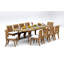 11 Pcs Grade-A Teak Wood Dining Set: 118" Double Extension Oval Table And 10 Giva Armless Chairs #11GV2600-465884593