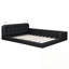 Grand lit plateforme tapissier avec 2 lampes de lecture-124898895