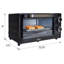 Total Chef Countertop Toaster Oven, Pizza Maker, 4 Slice Capacity Compact Oven