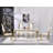 Mid Century Modern White Leather And Gold Dining Chairs With Cabriole Legs-202330782
