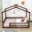 Lit plateforme en bois avec clôture et lattes Hayti-88407392-88407389