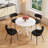 5 - Piece Round Pedestal Dining Set-727688982-727688976