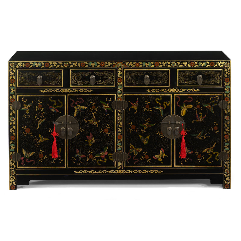 Hangzhou 145cm Sideboard, Black Lacquer