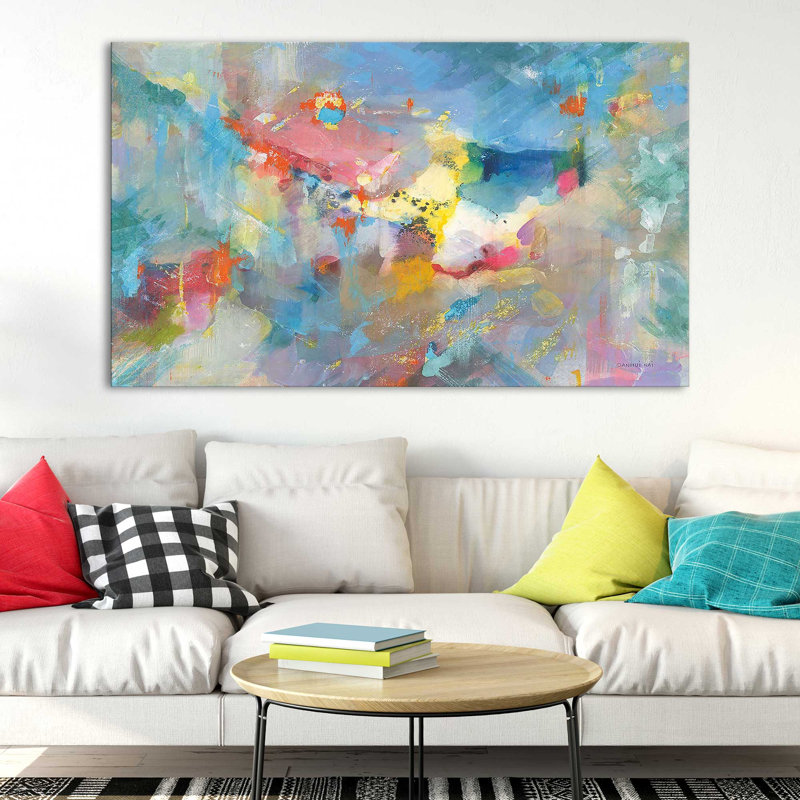 Quasar par Danhui Nai - Peinture, Toile tendue, H 18 po x l 30 po x P 1 po