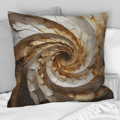 Coussin Beige Minimalisme Spiral Potteries I - Abstract Spirals