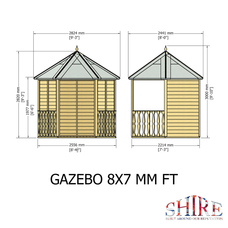 Shire 8 ft x 7 ft Garden Arbour