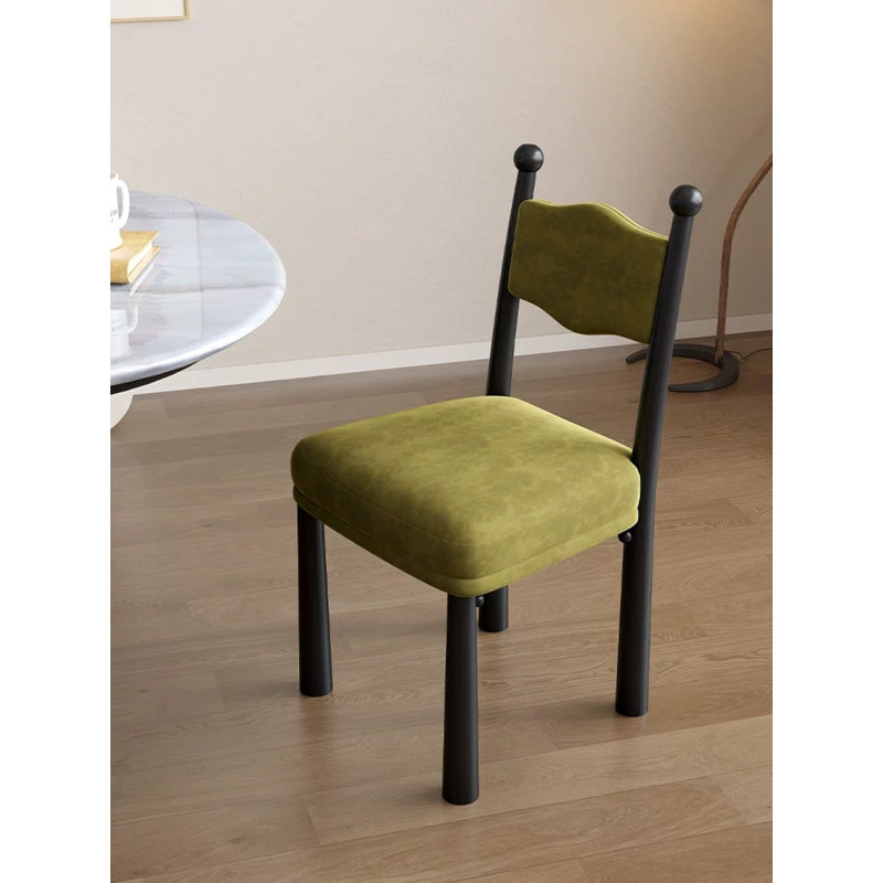 Chaise Kenyatta Bol Sant, Velours vert, Noir