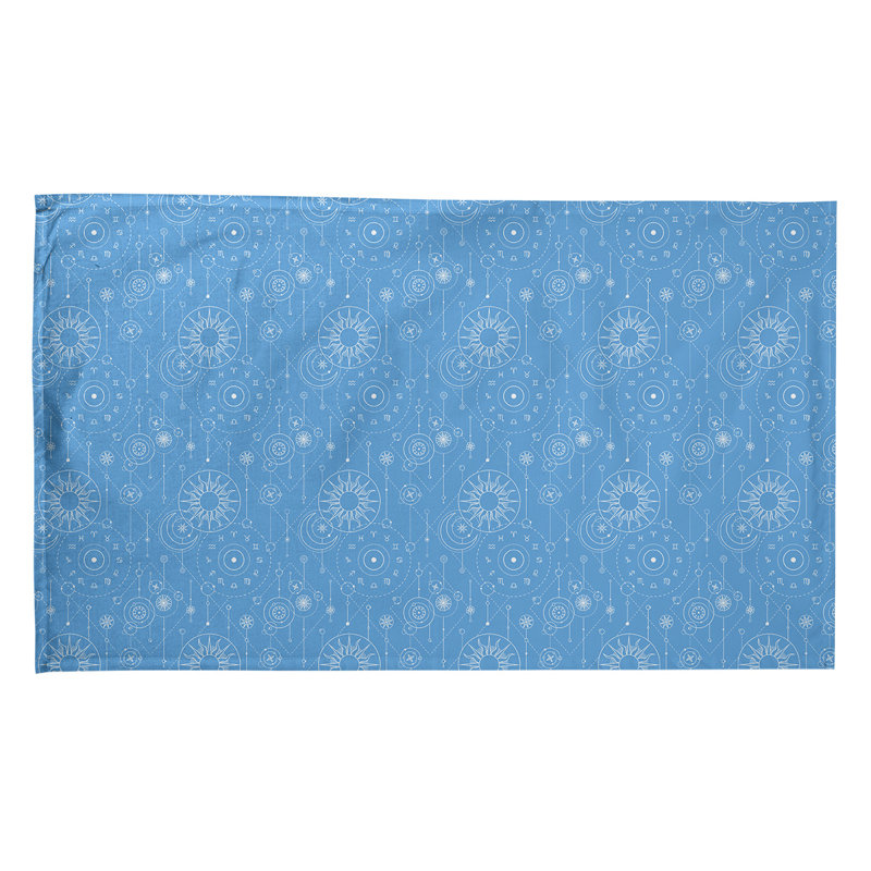 Tea Towel Kitchen Towel, Poly Twill, Blue/White