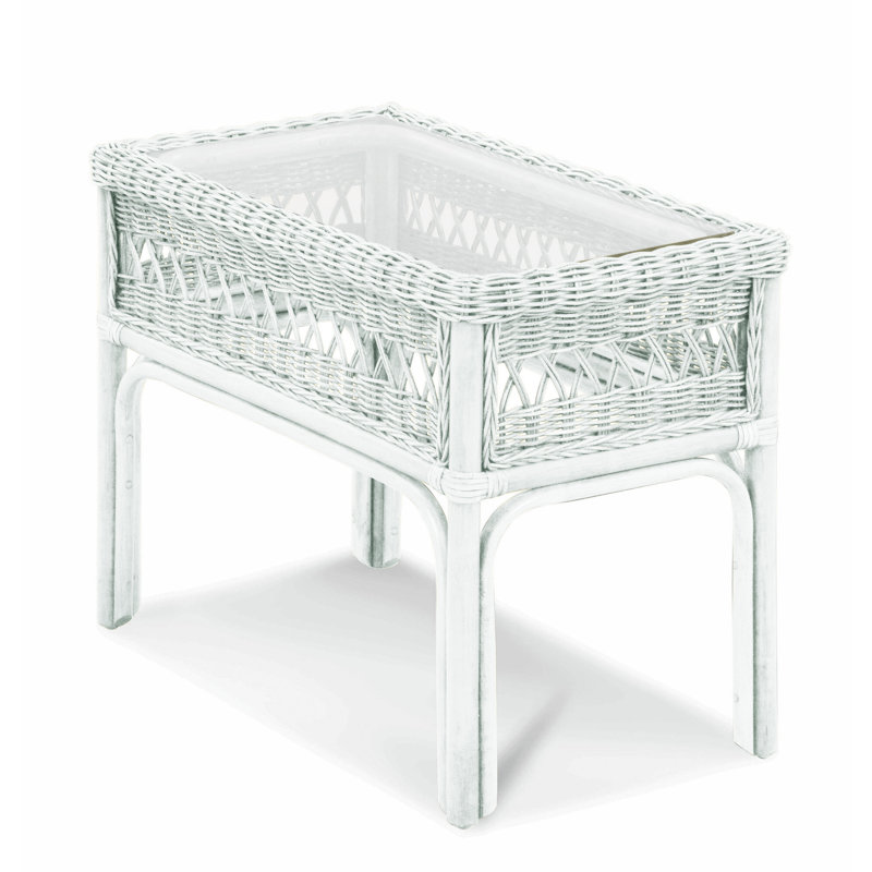 Nassau End Table, Frost White, 22.5" H x 17" W x 30" D