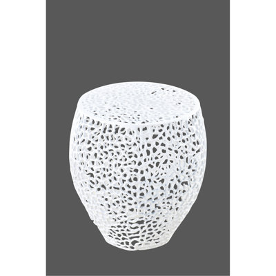 Modern Side Table In White Aluminium, And Classy For Contemporary Living Rooms Aluminium Table, Flair Spaces, Stylish
