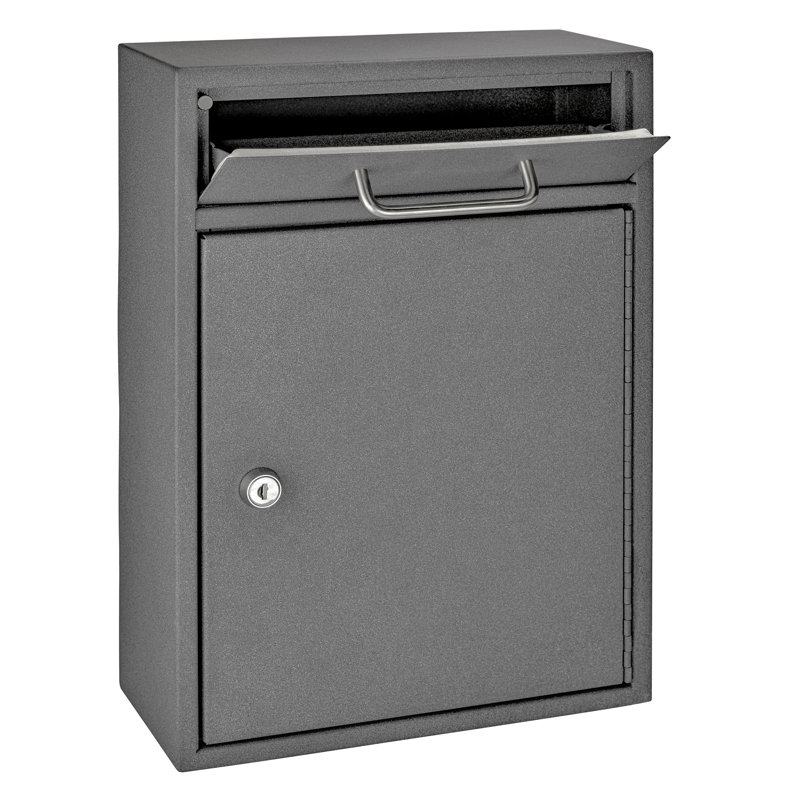 White Granite Steel Wall-Mount Security Key Cabinet with Lock