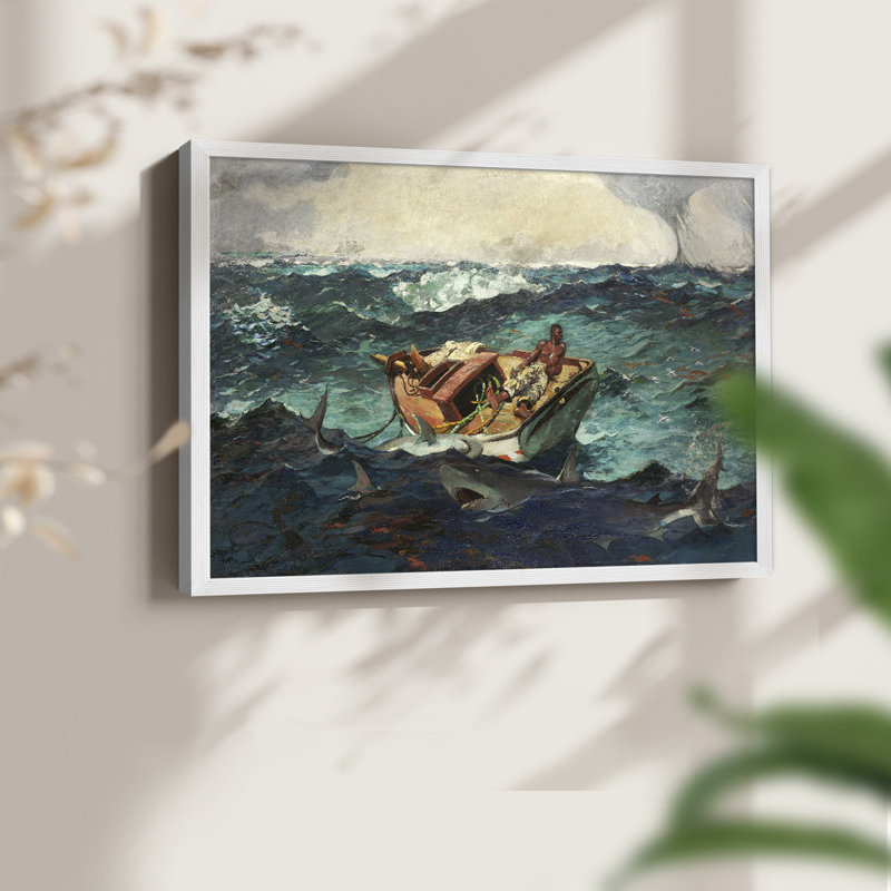 Paysages rétro - LII - Reproduction encadrée - Restickable, H 11 po x l 14 po, Blanc