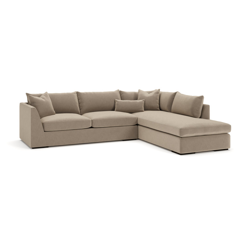 Humberto 115" Wide Sofa & Chaise, Right Hand Facing, Shambala Puty