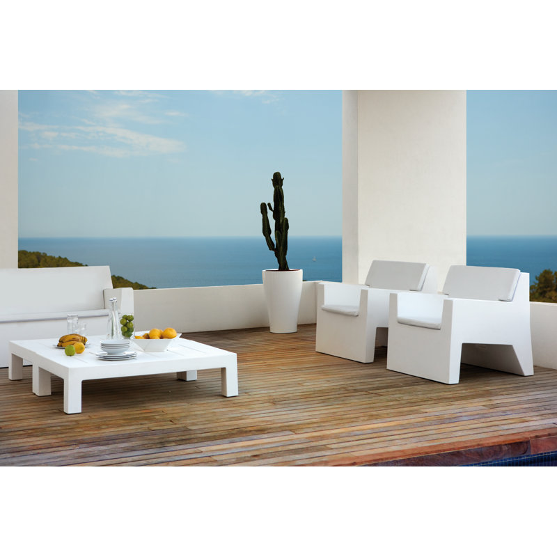 Jut Plastic/Resin Coffee Table, Black