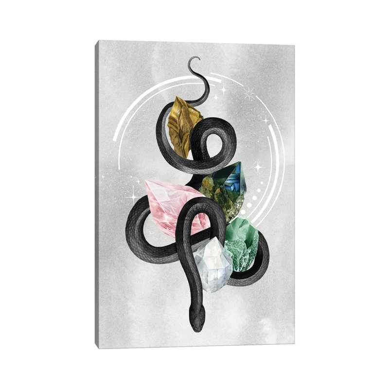 Crystalline Serpent I by Grace Popp - Wrapped Canvas Painting, 66.04 cm H x 45.72 cm W x 3.175 cm D