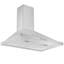 Hotte de cuisine murale en acier inoxydable convertible 30 po Ancona