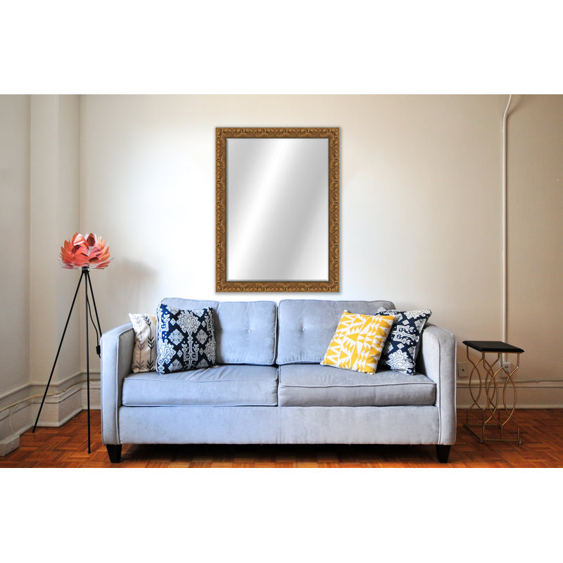 Barcelona Beveled Wall Mirror, 41.75" x 29.75", Silver