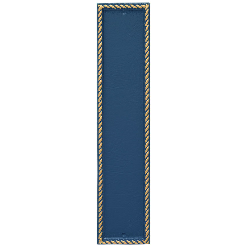 Plaque d'adresse murale Franklin, Bleu mer / Or, Oui