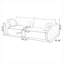 Canapé modulaire 100,39 po en polyester blanc