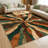 Emerald Earth Swirl Abstract carpet-easy to clean, machine-washable, soft and comfortable; suitable for door mats, kitchens, living rooms, bedrooms, corridors, and laundry areas. Easy to clean, durable carpet for home decoration.-561304263