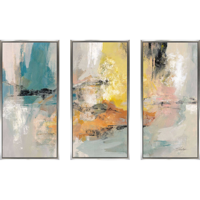 " Seaside Ambience " by Silvia Vassileva 3 - Pieces Painting Print, 52.5" W x 33.5" H