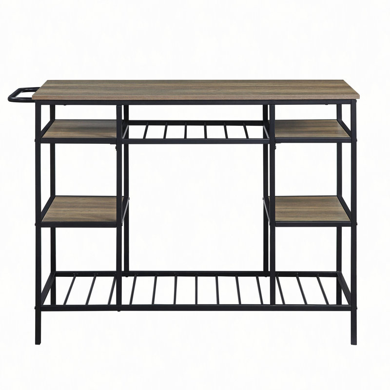 Lona Rustic Oak & Kitchen Island