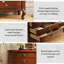 Buffet d'appoint en bois manufacturé rétro brun-458659399