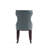 Reine Traditional Vegan Leather Upholstered Beech Wood Dining Side Chair in Pebble Gray