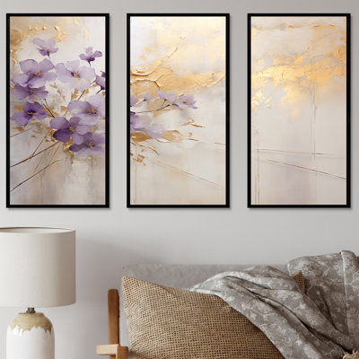 Geier - Violets Canvas Wall Art Set