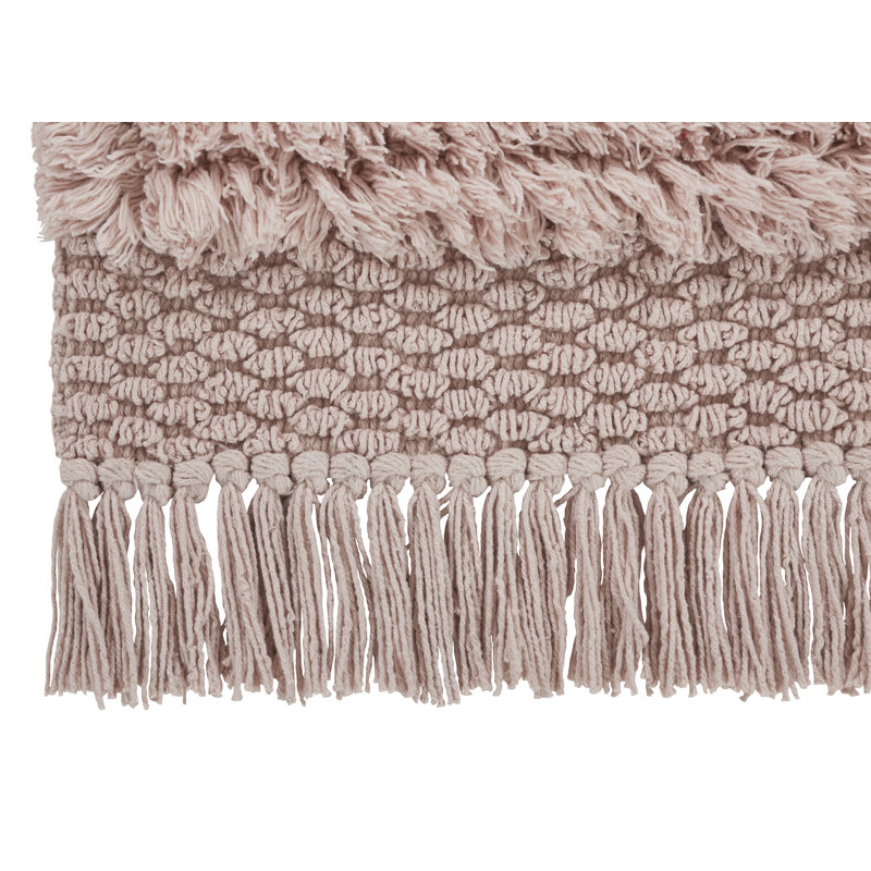 Savannah Cotton Fringe Runner Runner, 24" x 60", Pink