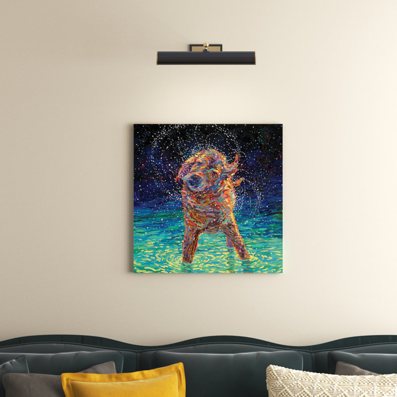 « Moonlight Swim » par Iris Scott - reproduction, Toile tendue, H 12 po x l 12 po x P 0,75 po