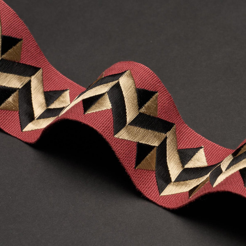 Zigzag Moderne Tape Trim, Red