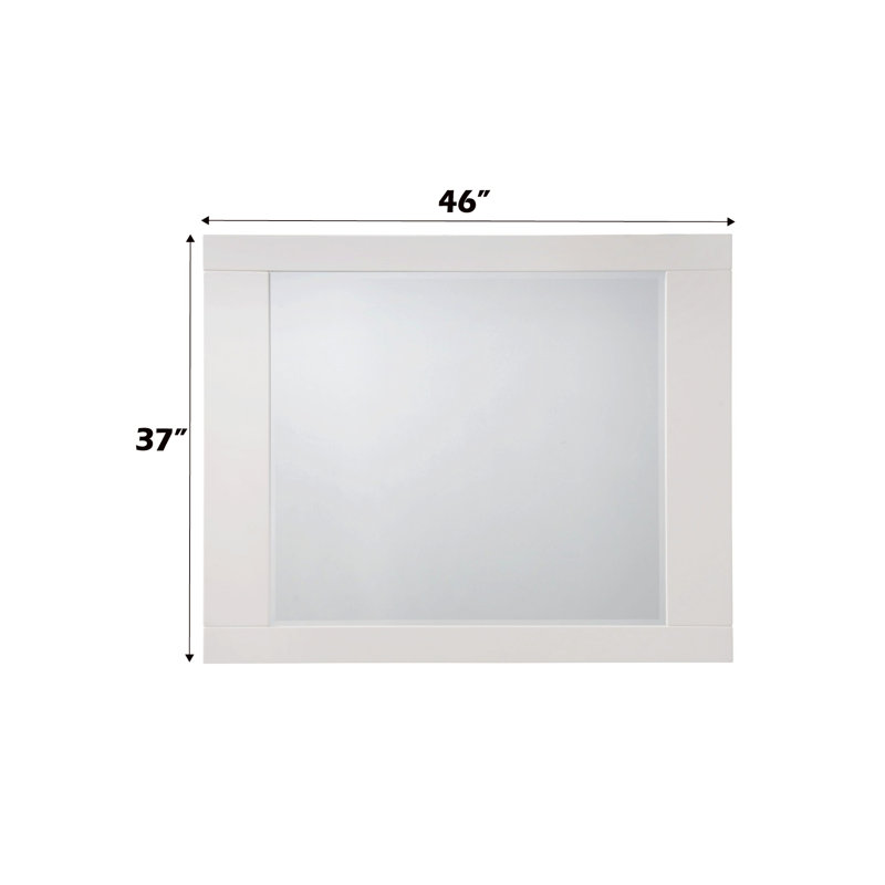 Miroir d'appoint en bois, miroir horizontal avec style élégant
