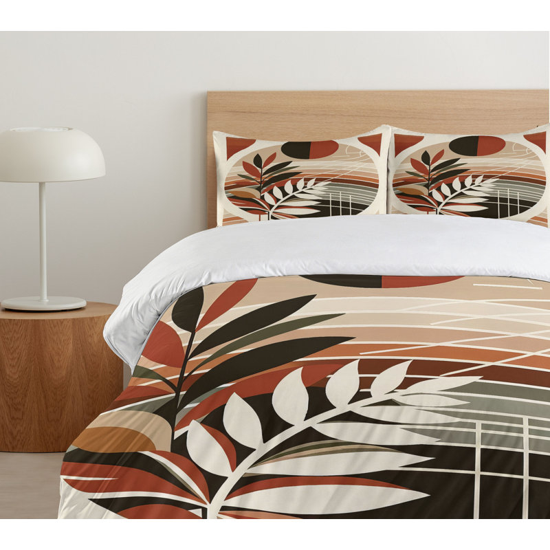 Monstera Duvet Cover, California King Duvet Cover + 2 Standard Shams