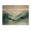 Fading Light Gradient Forest Landscape I - Paysage de montagne, décoration murale en bois sur bois de pin naturel-296981660