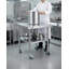 Table de travail mobile en acier inoxydable avec protection anti-éclaboussures amovible et roues verrouillables-122558098