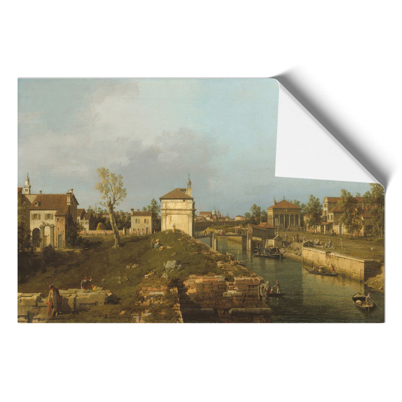 The Porta Portello by Giovanni Canaletto - No Frame Painting, 21cm H x 30cm W x 0.1cm D