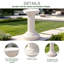 Statue de jardin 20,08 po colonne romaine bain d'oiseaux