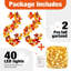 2 Pack Fall Maple Garland with 40 LED String Light- 5.8ft/Piece Artificial Fall Foliage Garland Autumn Decor