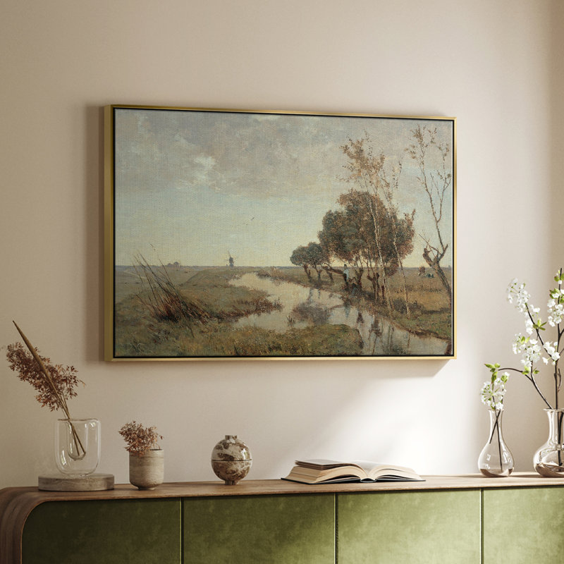 "Vintage Landscape -DCCCLxxix" sur toile, Toile encadrée flottée blanche, H 27 po x l 41 po x P 2 po