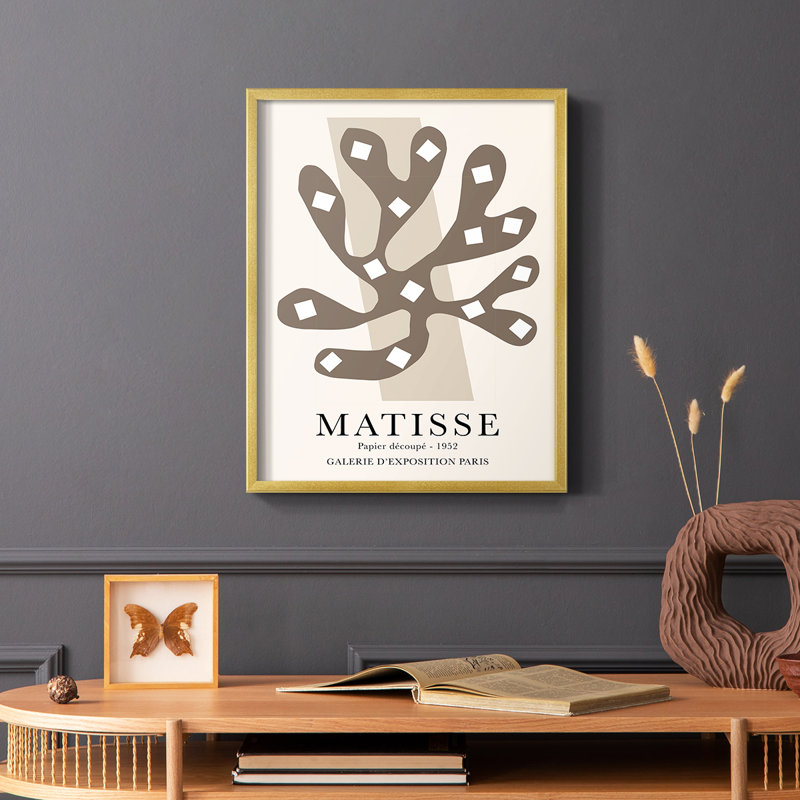 Matisse CCX Framed Print - Solid Wood, Gold, 10" H x 8" W