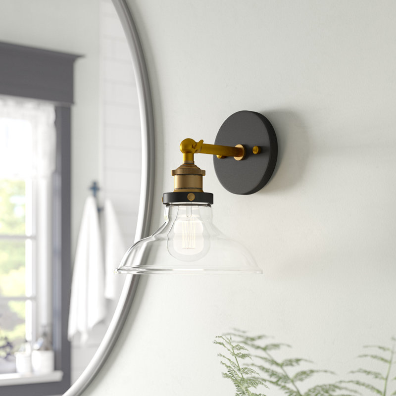 Weilers Armed Sconce, Antique Brass