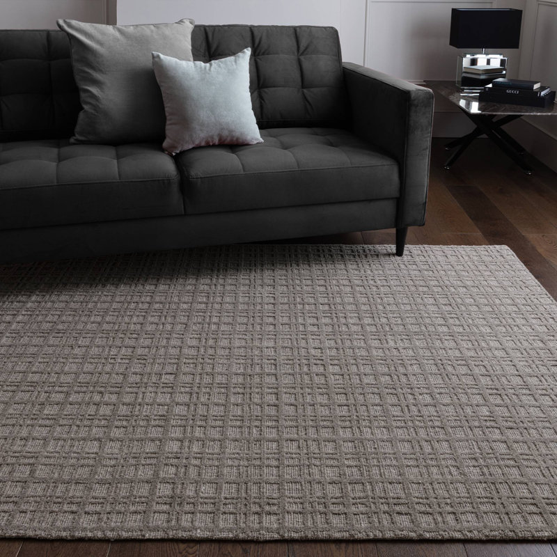 Beltsville Rectangle Wool Hand Woven Area Rug, Brown, Rectangle 200 x 290 cm