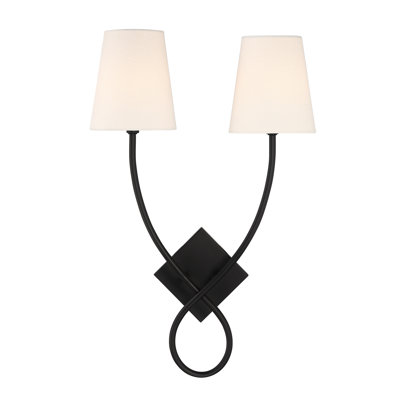 Applique murale 2 lumières en noir mat Savoy House Barclay