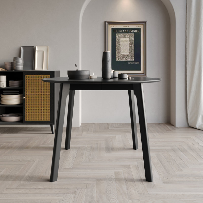 Darith Round Solid Wood Base Dining Table