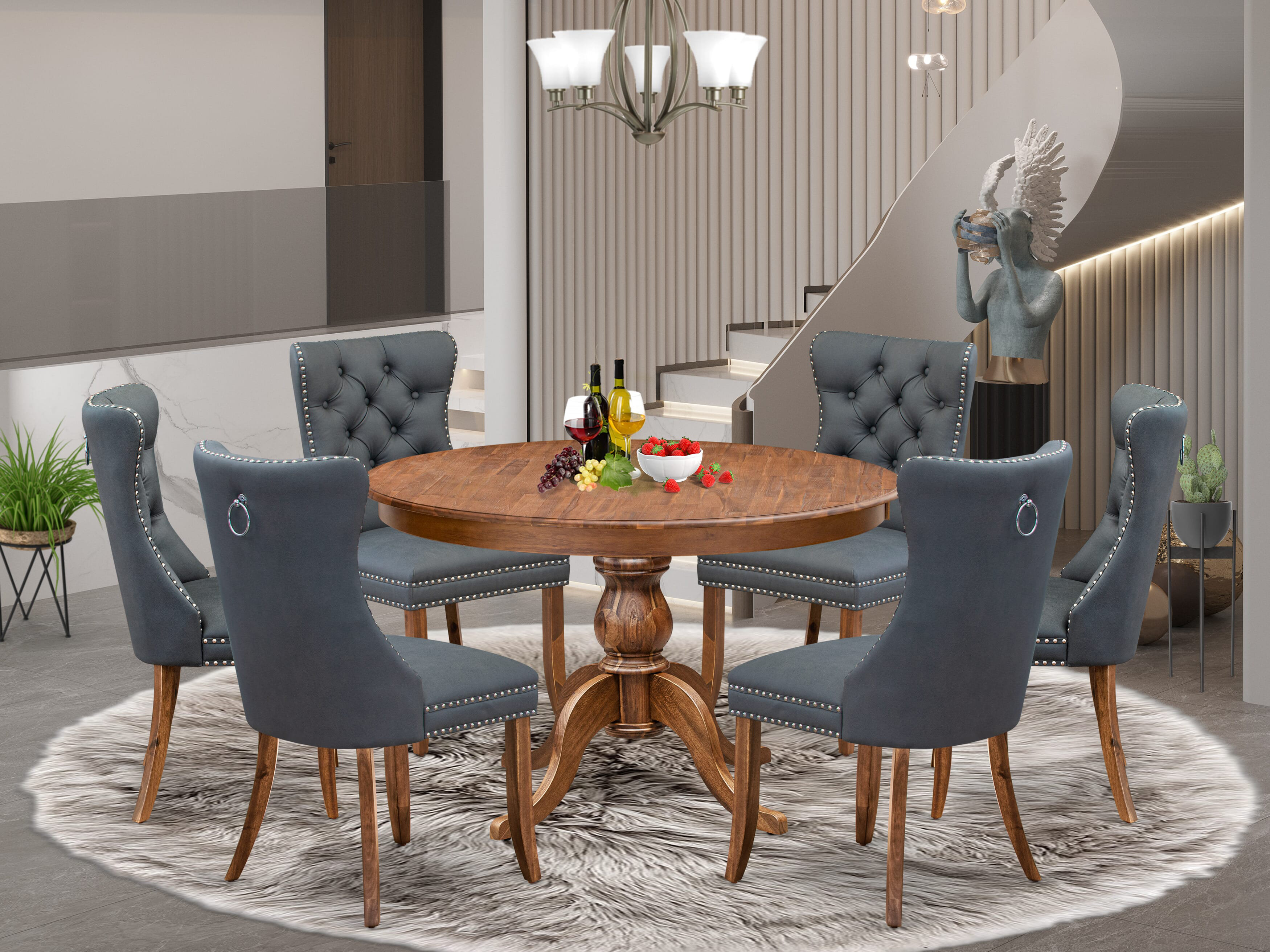 Red Barrel Studio 7-piece Dining table set included a Kitchen Table and ...
