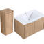 Meuble-lavabo de salle de bain avec lavabo et armoire d'appoint - Style moderne, grand espace, métal rouillé, spacieux
