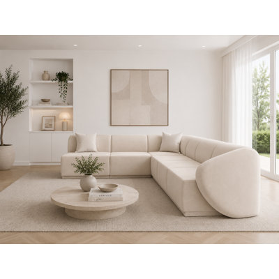 6 Seater Velvet Sofa & Chaise