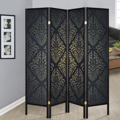 Ackerly 4 Panel 5.9ft Room Divider by House of Hampton
